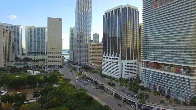 航拍迈阿密市中心
