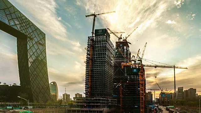 詳情圖-北京眾多建筑工地之一。間隔拍攝。