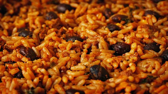 墨西哥菜:米饭和豆子