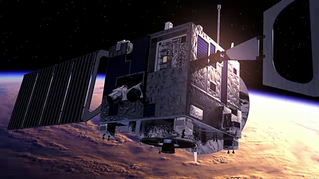 太空卫星探测地球上的飓风