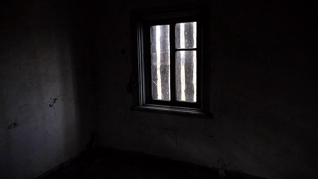 在一个狂风呼啸、阴沉沉的日子里，一座孤零零的废弃的房子