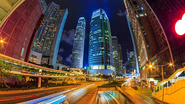 时光流逝香港夜景