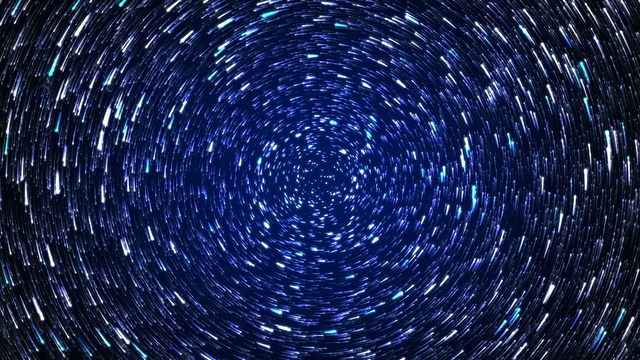 恒星轨迹。长时间的曝光。HD 1080。