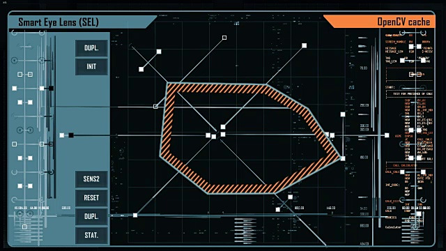 未来的数字界面屏幕