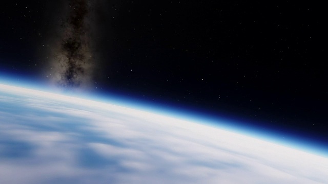 詳情圖-行星地球Flyover與銀河系背景