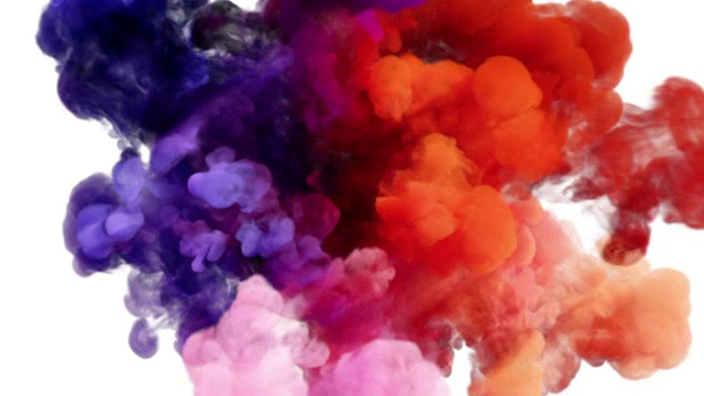 詳情圖-白色上的彩色煙霧爆炸