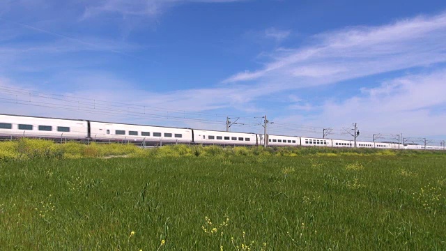 在綠地上行駛