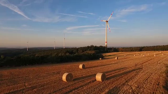 风力涡轮机，鸟瞰图