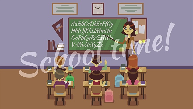 学校班级与小学生一起动漫
