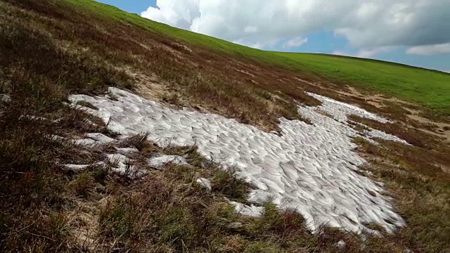 美丽的绿色山脉在乌克兰