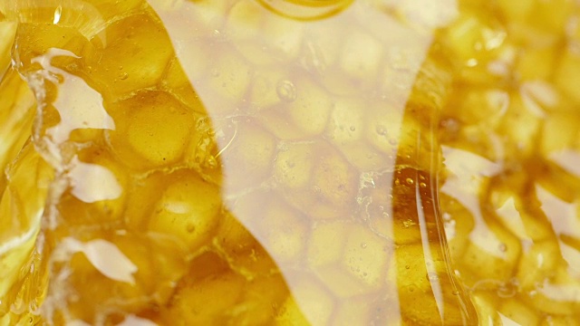 詳情圖-蜂巢蜂蜜。特寫鏡頭。