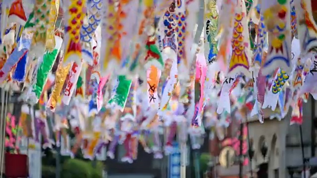 日本川越市的鲤鱼彩带