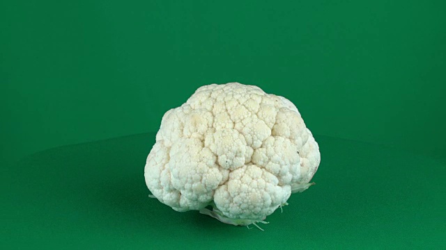 菜花旋转在绿色屏幕色度键磨砂