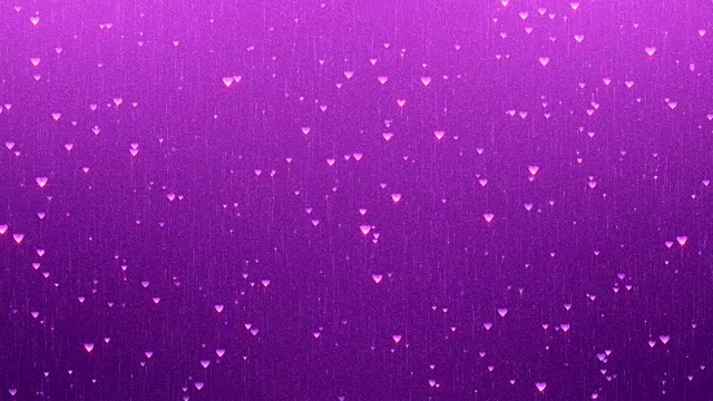 详情图-浪漫情人节动画。在紫罗兰色背景上移动的心。