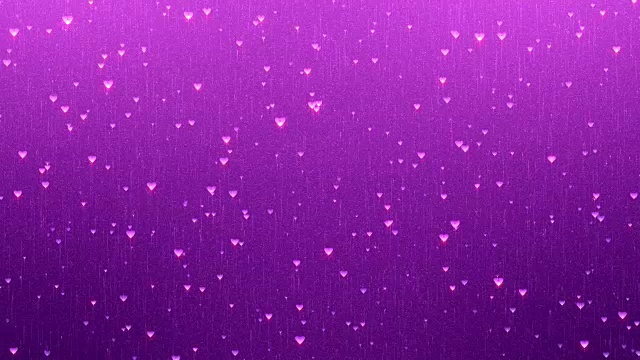 详情图-浪漫情人节动画。在紫罗兰色背景上移动的心。