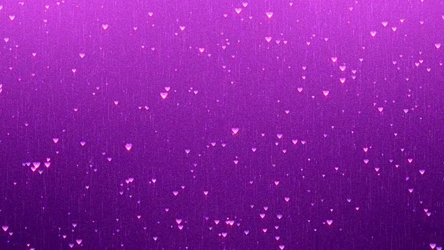 详情图-浪漫情人节动画。在紫罗兰色背景上移动的心。