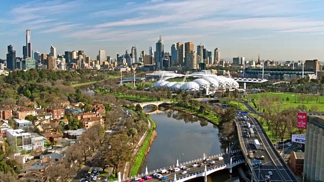 庞特公路桥，亚拉河，墨尔本，维多利亚，澳大利亚