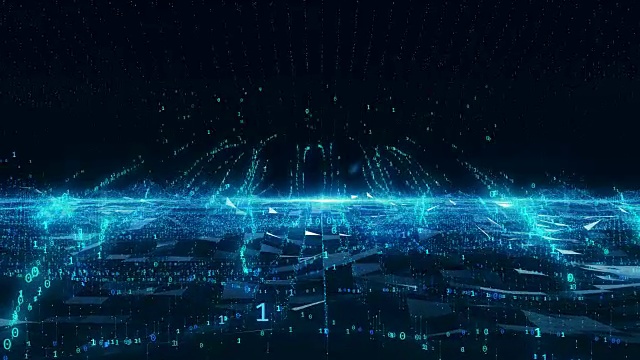 大数据互联网移动蓝数字概念4k超高清