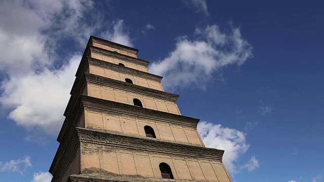 大雁塔是一座佛教宝塔，位于中国陕西省西安(西安，西安)南部