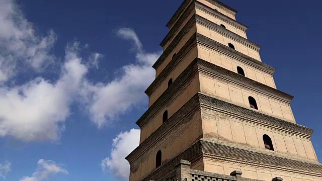 大雁塔是一座佛教宝塔，位于中国陕西省西安(西安，西安)南部