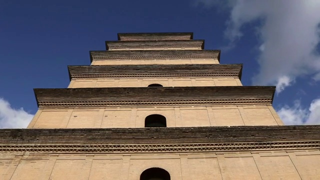 大雁塔是一座佛教宝塔，位于中国陕西省西安(西安，西安)南部