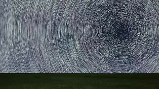 星际轨迹银河系宇宙延时。北极星在中央