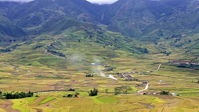 梯田在旺季景观