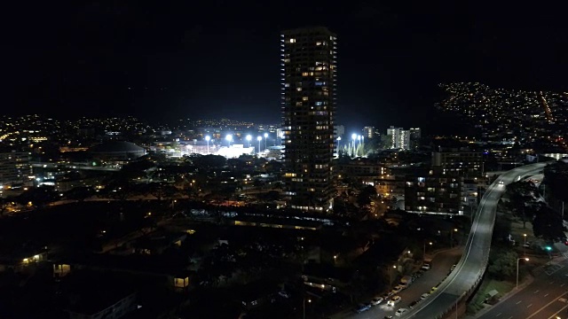 空中夏威夷体育场晚上