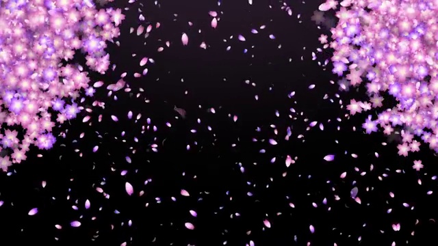 桜花束と桜吹雪