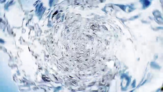 詳情圖-美麗的水漩渦藍(lán)色管白色背景。獨(dú)立透明漩渦3d動(dòng)畫與阿爾法磨砂。