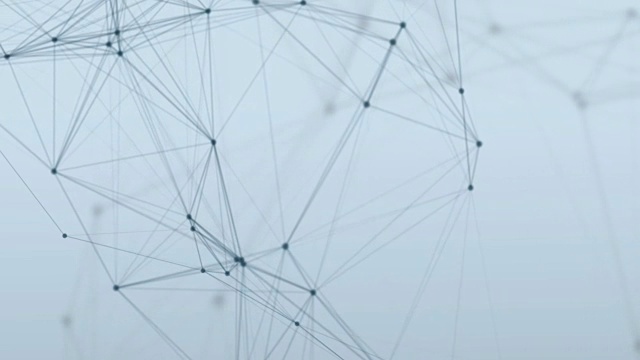 抽象的背景与点和线。抽象的网络动画。通信。连接。