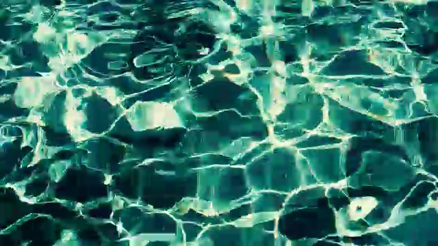 抽象背景动画-游泳池，绿松石水(4K)