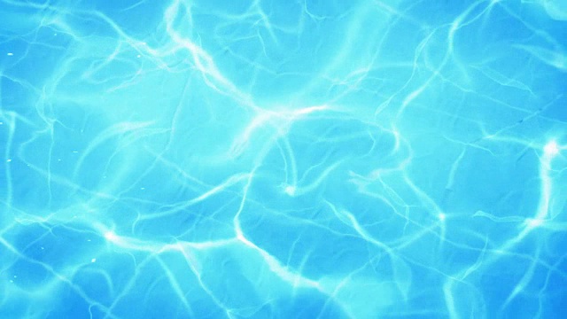 游泳池底部焦散线的数字动画，像海水一样波纹和流动与波浪运动的背景