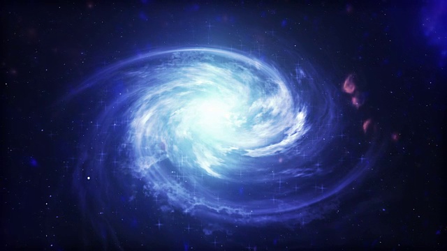 螺旋星系，银河系的动画