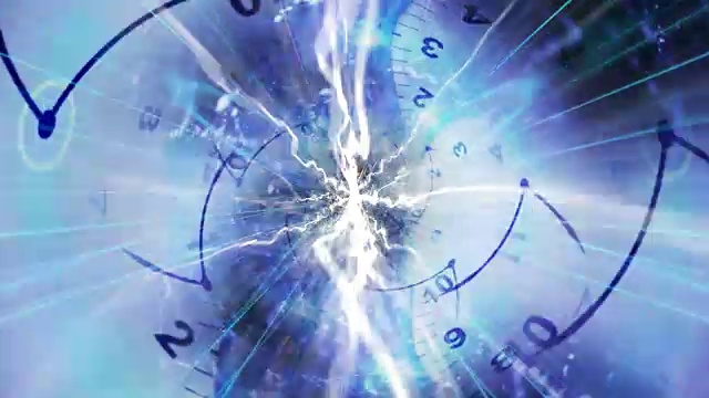 详情图-时钟隧道动画，渲染，时间旅行概念