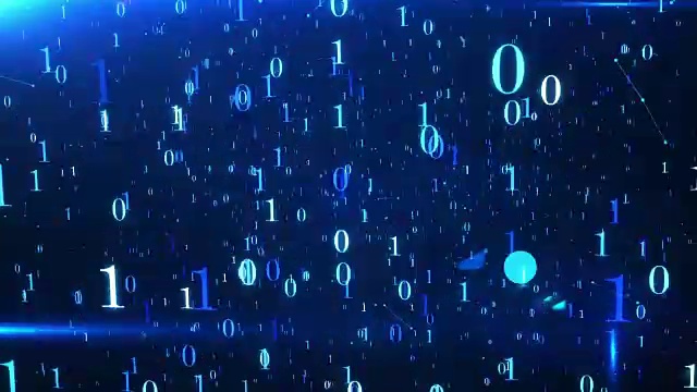 詳情圖-飛入二進制代碼和連接的抽象空間