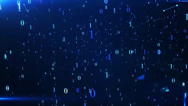 詳情圖-飛入二進制代碼和連接的抽象空間