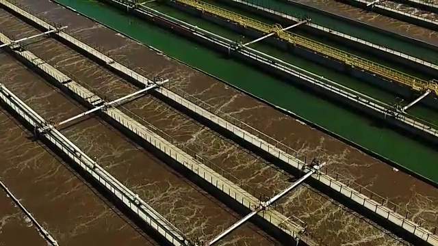污水处理厂鸟瞰图。