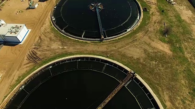 污水处理厂鸟瞰图。
