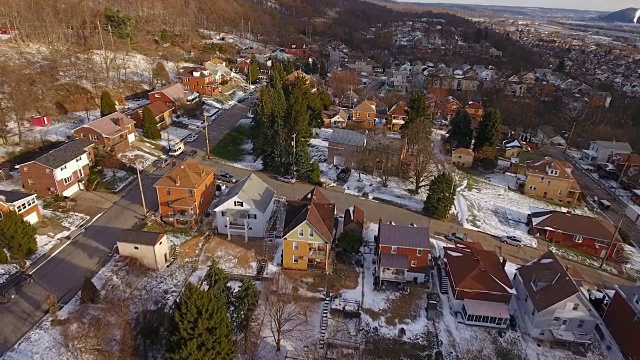 鸟瞰铁锈地带住宅区