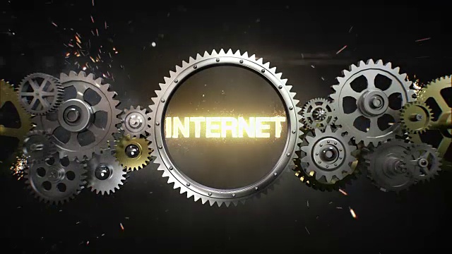 连接齿轮和制造关键字“INTERNET”