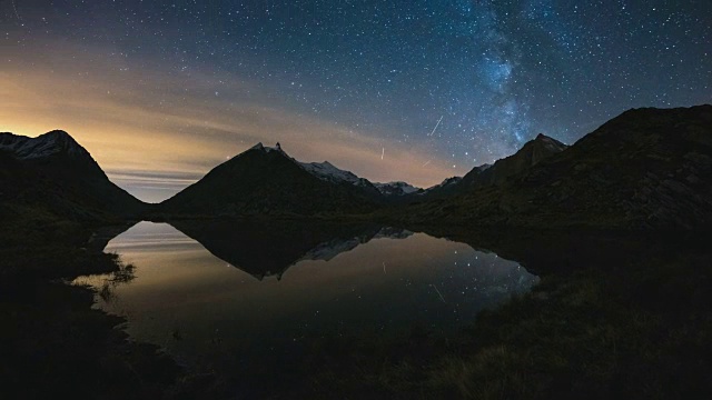 阿尔卑斯山上的银河，时光流逝