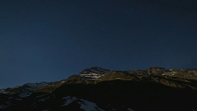 意大利阿尔卑斯山星空，时光流逝