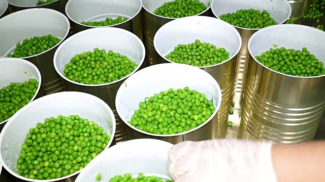 绿色豌豆，食品工业