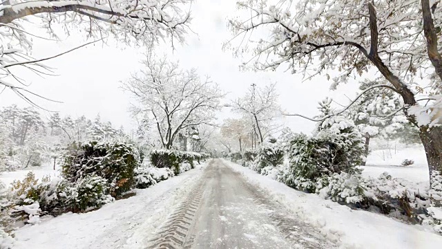 雪时间流逝。