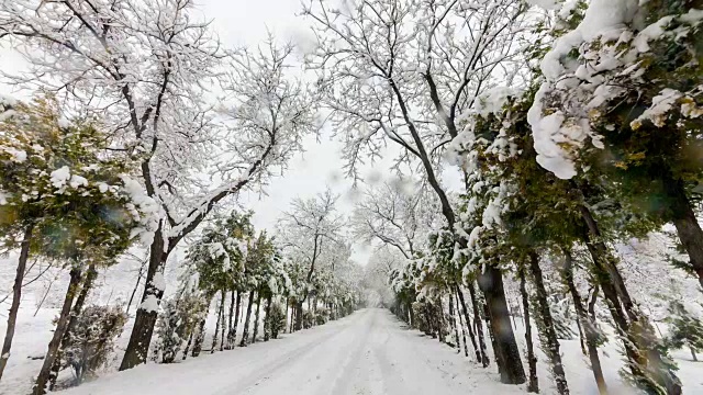 雪时间流逝。