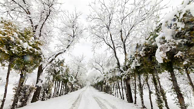 雪时间流逝。