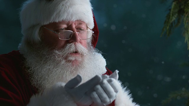 詳情圖-圣誕老人用慢動作從手上吹雪