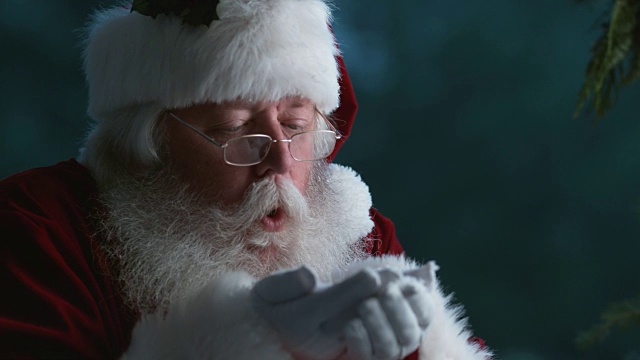 詳情圖-圣誕老人用慢動作從手上吹雪