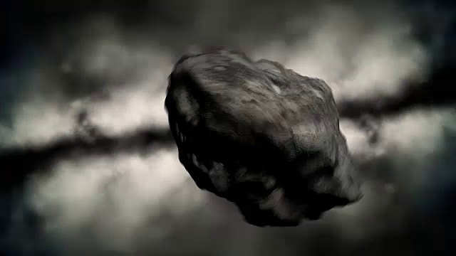 詳情圖-在外層空間快速穿過氣體云的小行星